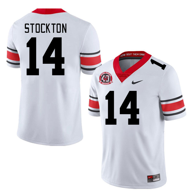 #14 Gunner Stockton Georgia Bulldogs Jerseys Football Stitched-40th Anniversary